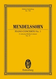 Mendelssohn: Concerto No. 1 G minor Opus 25 (Study Score) published by Eulenburg